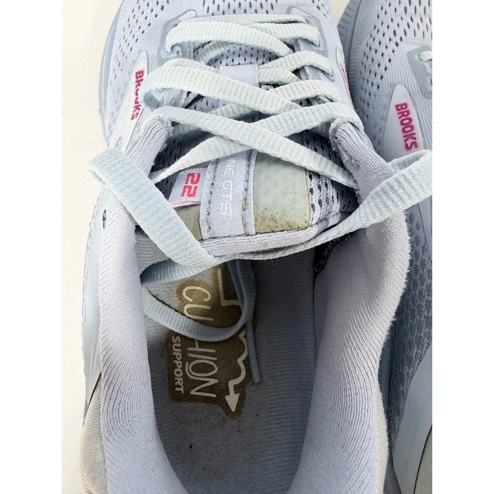 Brooks Adrenaline GTS 22 Womens Running Shoes Blue Grey Stability Sneakers
